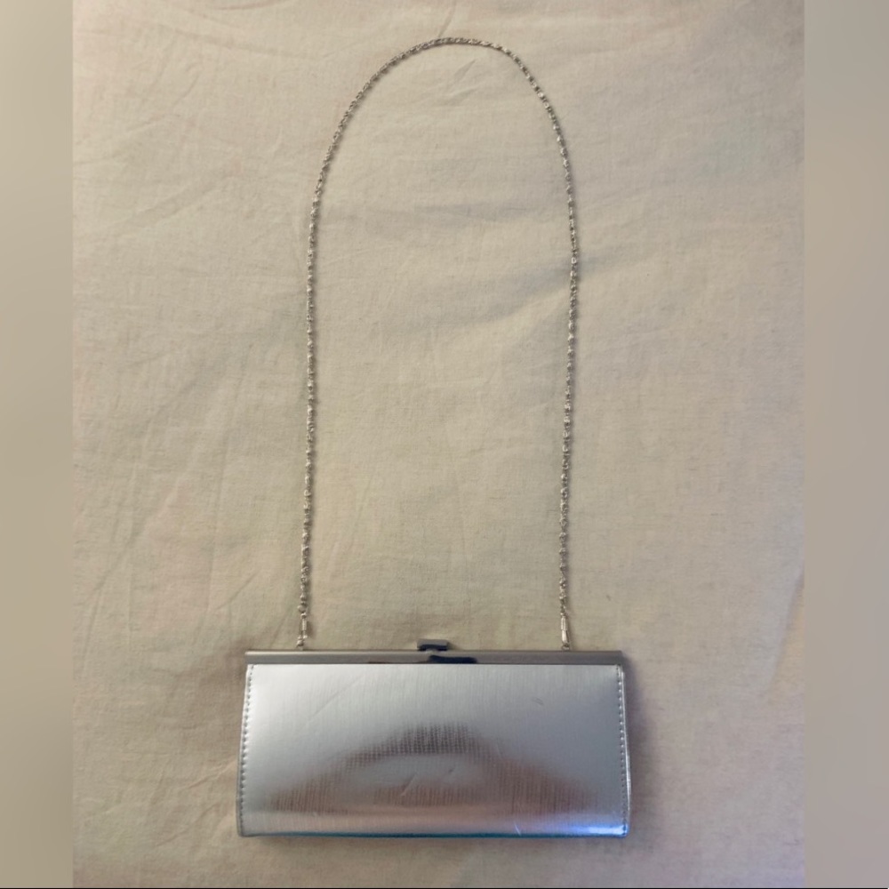 Aldo Silver Clutch